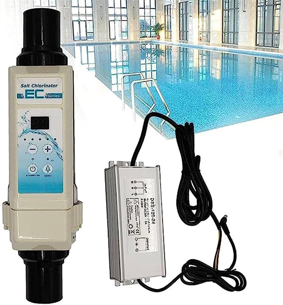 Salt Water Chlorinator Cell,Salt Chlorinator System,Chlorine Generator,Electrolyzer Swimming Pool Salt Chlorinator,Chlorine Electrolyzer for Swimming Pools,Salt Chlorine Machine ( Size : 12g/h )