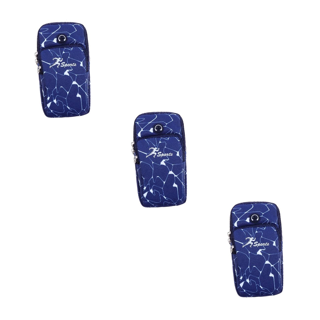 Uonlytech 3piezas Bolsa Deportiva para Teléfono Móvil para Correr y Ciclismo Diseño De Bolsillos Material Oxford Transpirable Compatible La Mayoría De Smartphones