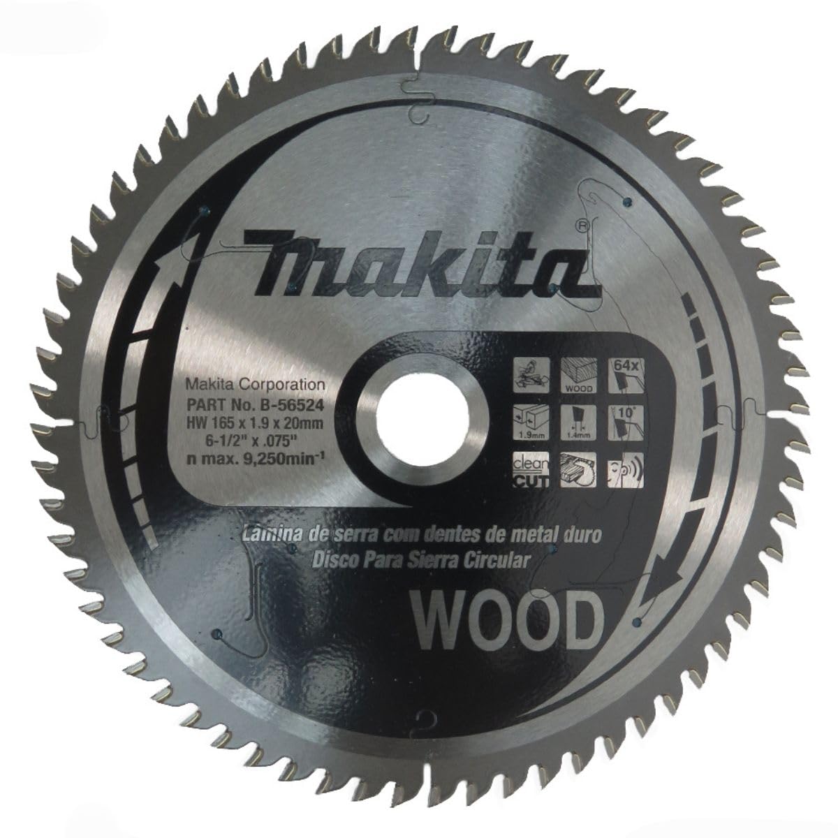 Lame aluminium Makita A-99954 évite les bavures et déformations sur profilés minces 60T