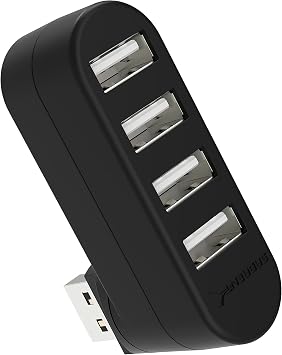 SABRENT 4 Port USB 2.0 Hub [90/180 Degree Rotatable] HB-UMN4