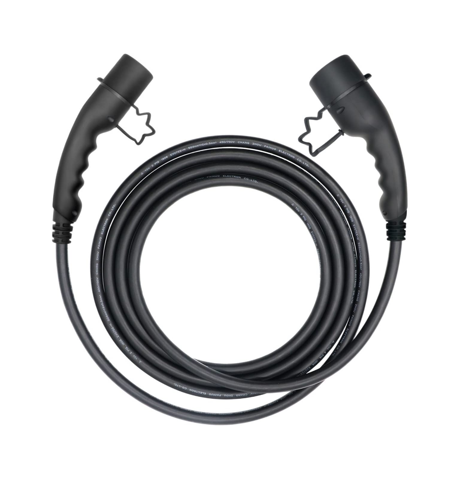 RWRAPS Cavo Ricarica Auto elettrica Cavo di Ricarica EV 32A Tipo 2 IEC 62196 for Cavo di prolunga da Auto elettrica a Stazione Maschio da 5 Metri (Color : 16A 22KW)