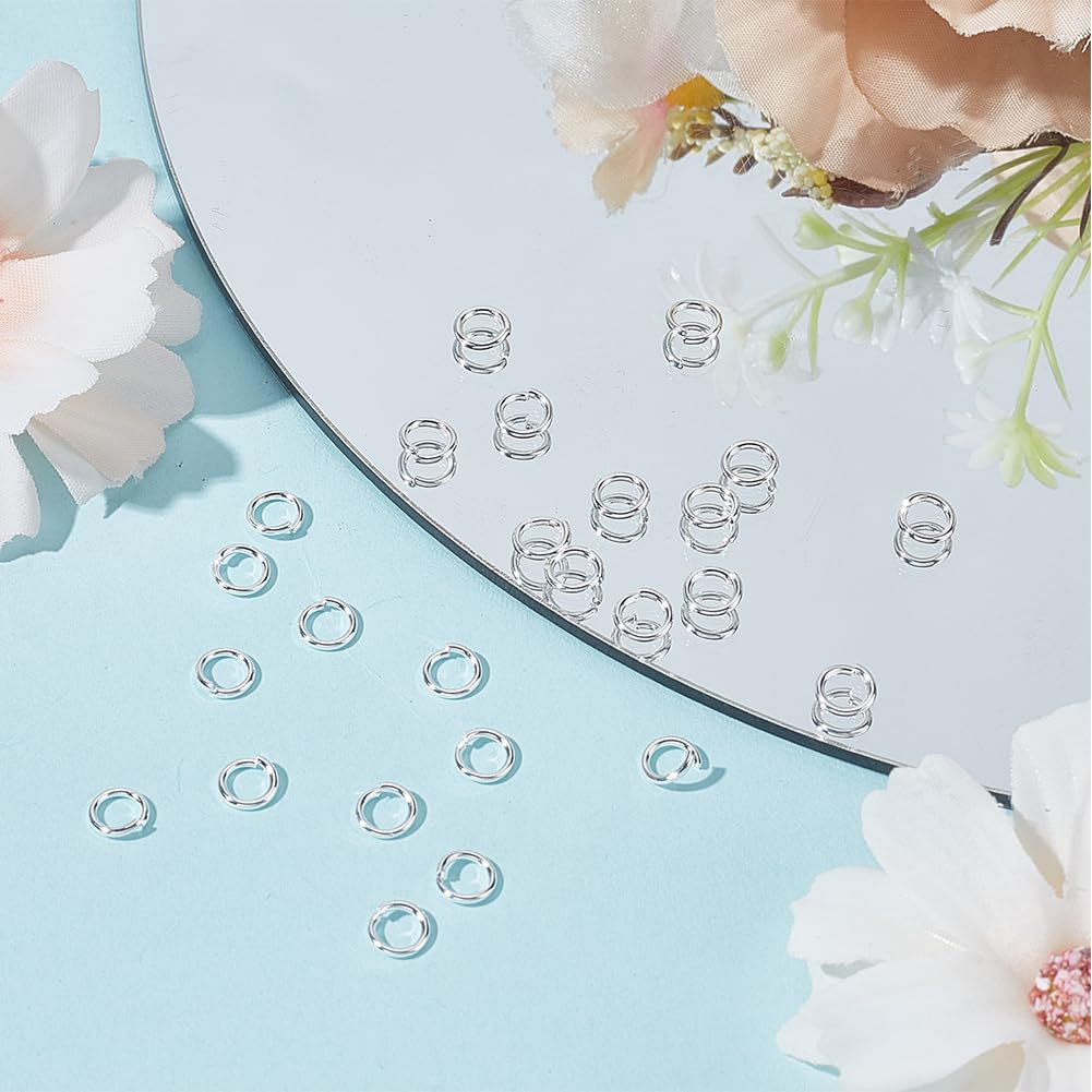 Beebeecraft 300 Stück Binderinge Edelstahl - 6.5 & 8 Mm Offene Sprungringe Für Schmuck