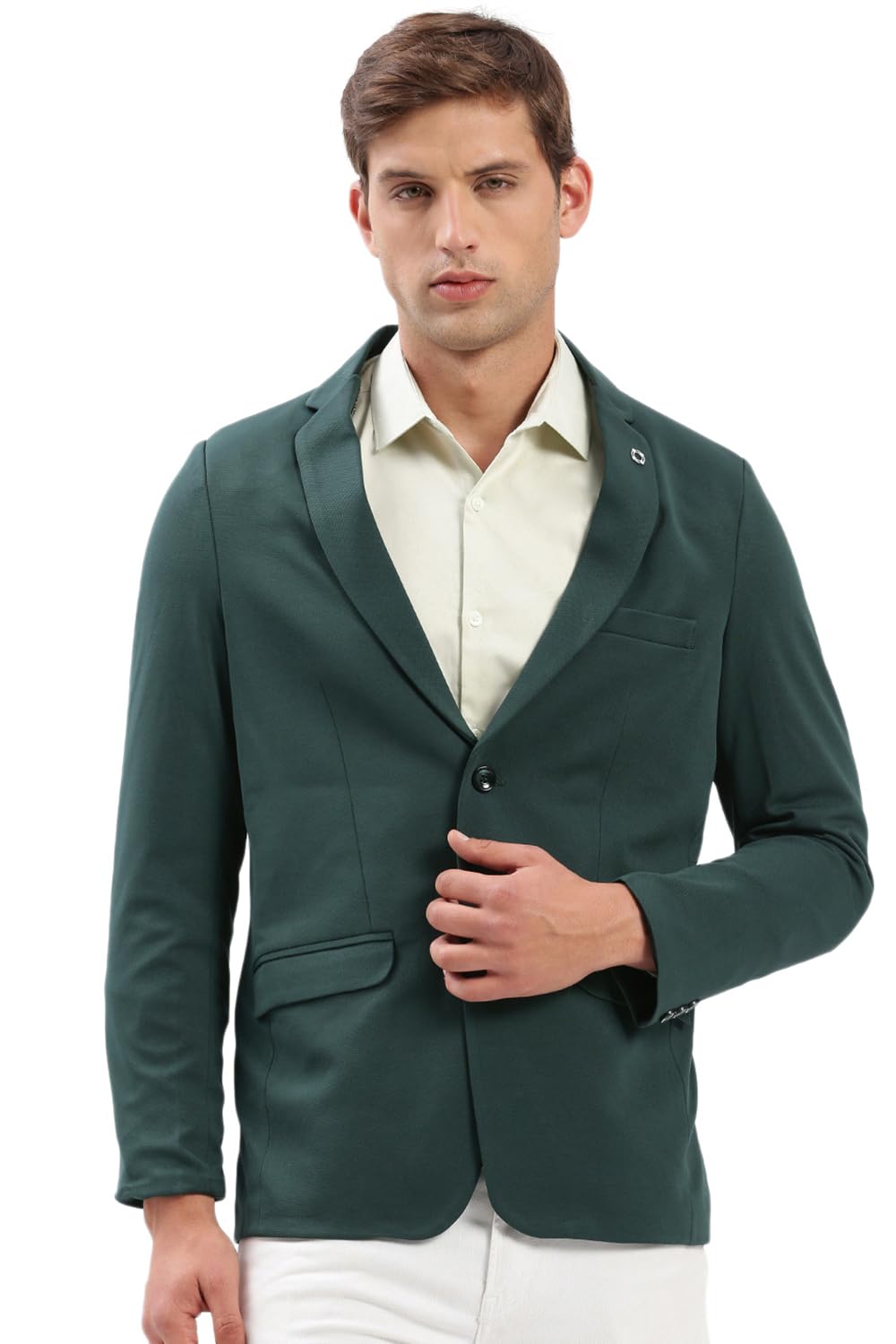showoffff Men Solid Single Breasted Casual Blazer | Notched Lapel Full Sleeves Cotton Blazer for Mens | Slim Fit Regular Length Blazer for Men's-picture-34