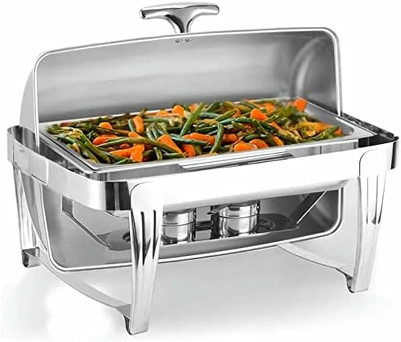 Chafing dish 9L avec couvercle roll-top résout le problème des plats froids lors de vos fêtes