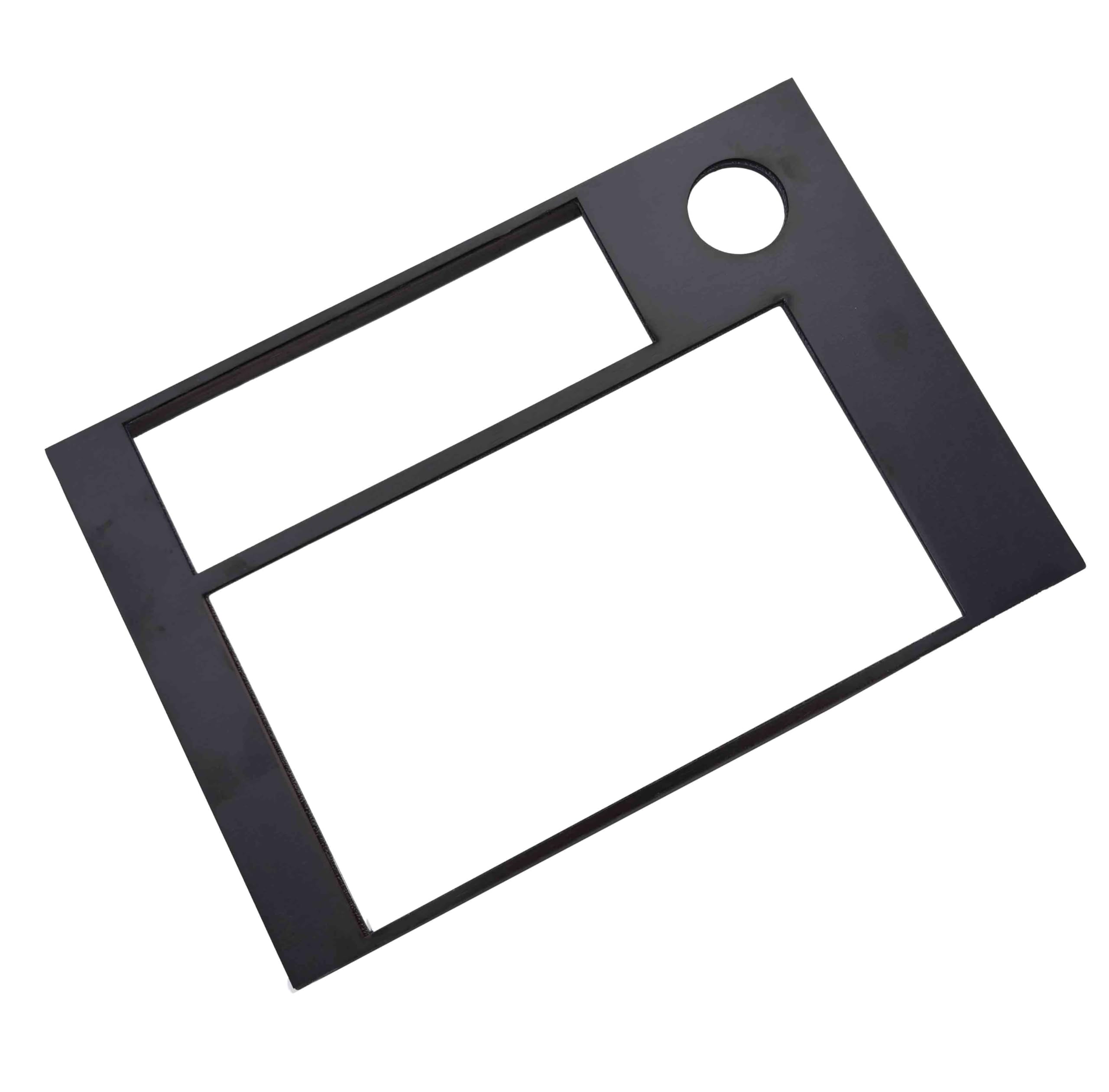 Photo 1 of Fits 1978-1988 Cutlass Double DIN Radio Relocation Trim Bezel Bracket – 7" Screen Compatible (180×100 mm) – PETG Base with Aluminum Panel – Reuse OEM Spring Clips – Easy Bolt-On Install