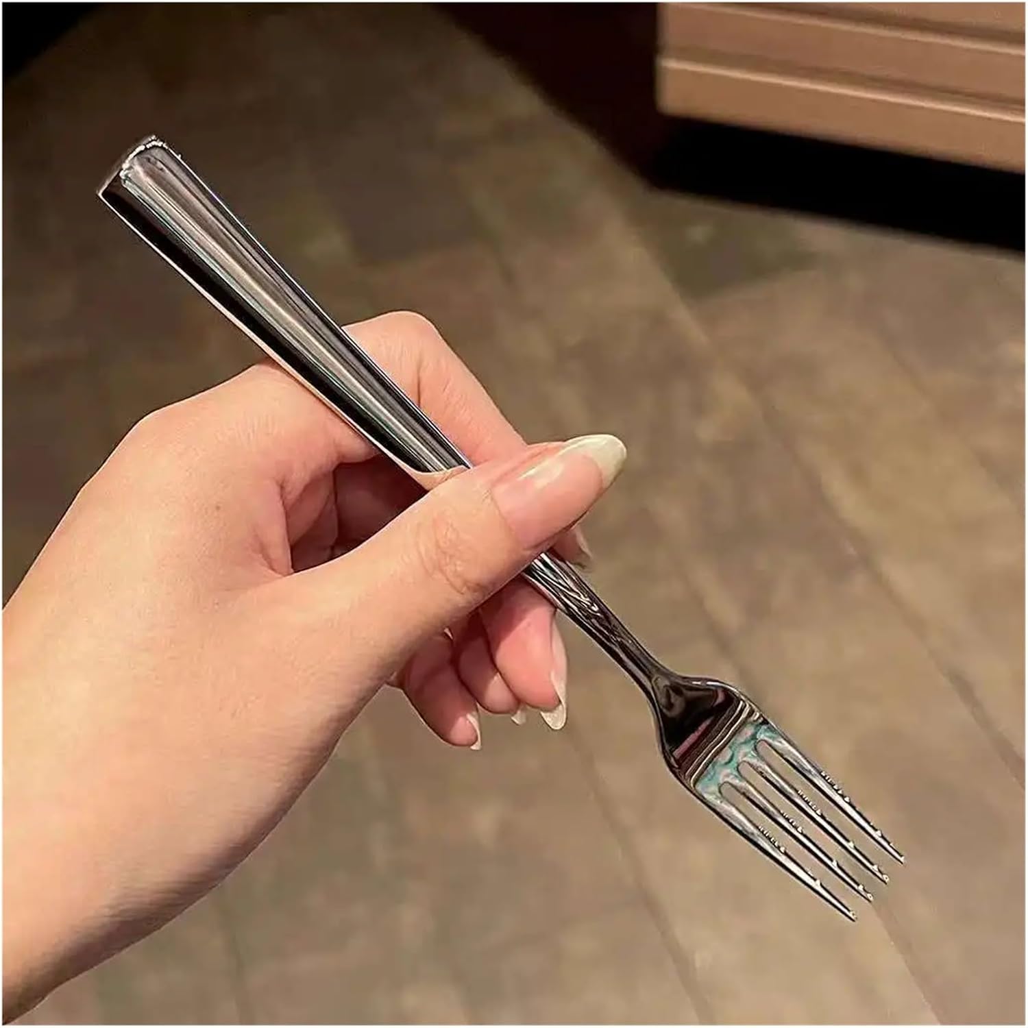 Fit for Stainless Steel Steak Fork - Extended Handle for Salad and Pasta - Hotel-Grade Tableware