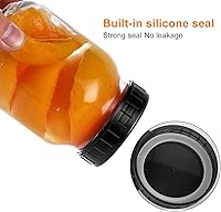 Vista 6 de Tapas de plástico para tarros de masón, boca regular y ancha, tapa de almacenamiento a prueba de fugas, reutilizable, juego multicolor de 16 piezas