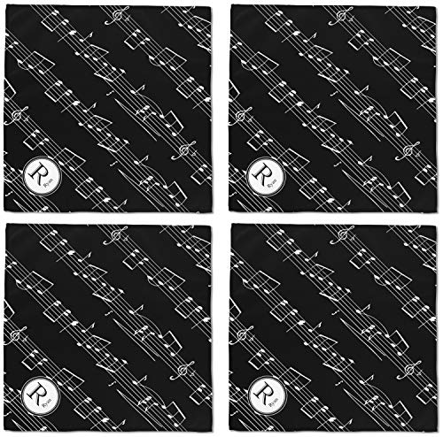 Servilletas de Tela con Notas Musicales Set 4 miniatura 6