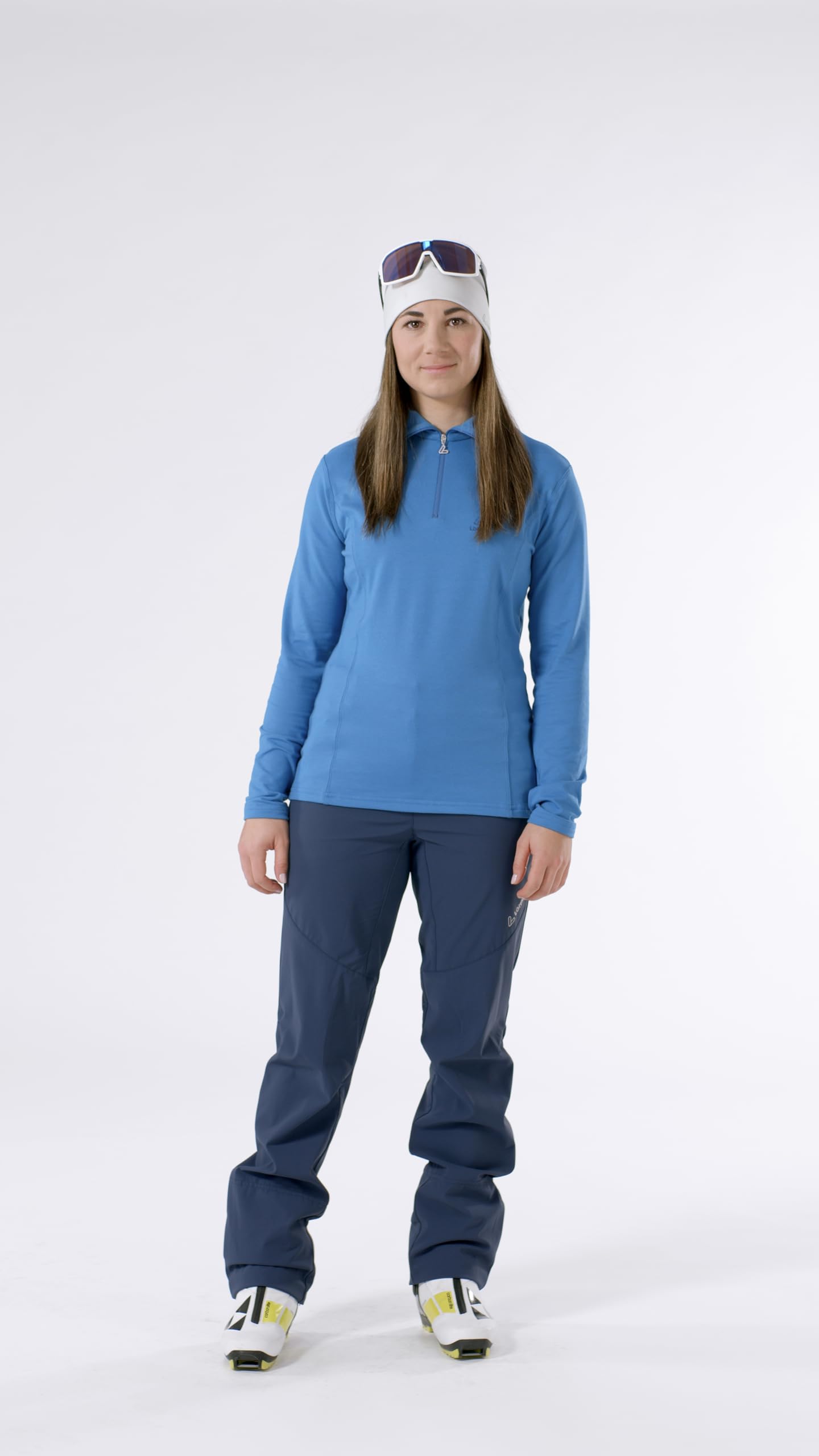 Löffler Damen Pulli DA Transtex Zip Rolli Basic
