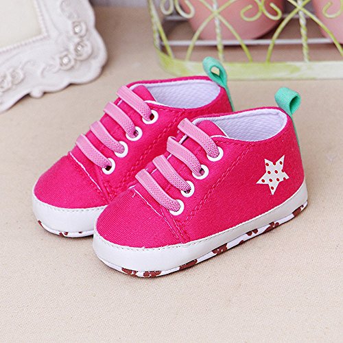 EnJoCho Baby Boys Girls Canvas Toddler Sneaker Anti-Slip First Walkers Candy Shoes 0-12 M Newborn Toddler Outdoor Crib Shoes2