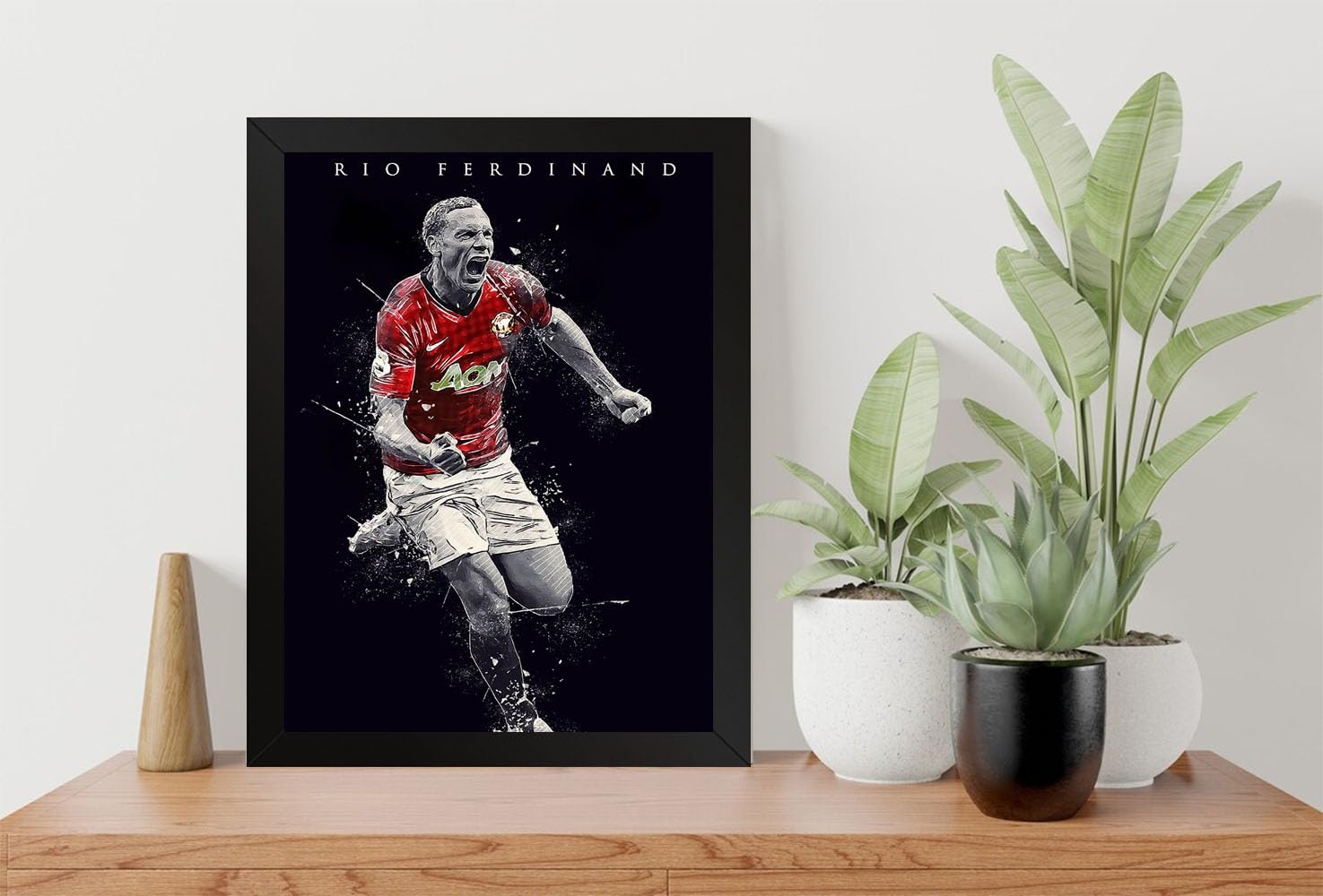 GADGETS WRAP Printed Photo Frame Matte Painting for Home Office Studio Living Room Decoration (9x11inch Black Framed) - Rio Ferdinand