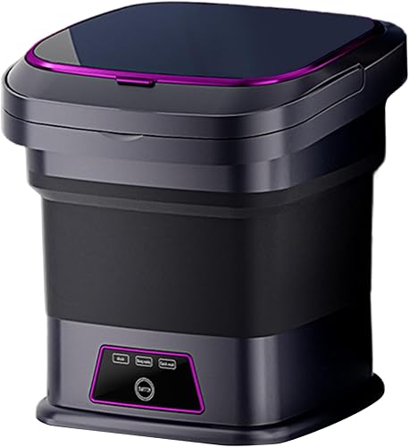 Lavadora portátil 13L 3 modos plegable Mini lavadora con tubo de drenaje, mango y ventosa pequeña máquina de lavandería para ropa interior,