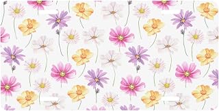 Flowers Cosmos License Plate Aluminum Vanity License Plate Cover for Cars Decorative, Trucks Décor Accessories 6×12 Inch with 4 Hole