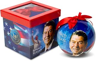 Ronald Reagan Photograph and Quote Ornament - America's Best Days are Yet to Come. Our Proudest Moments are Yet to be. Our Glorious Achievements are just Ahead. - Reagan Library Exclusive!