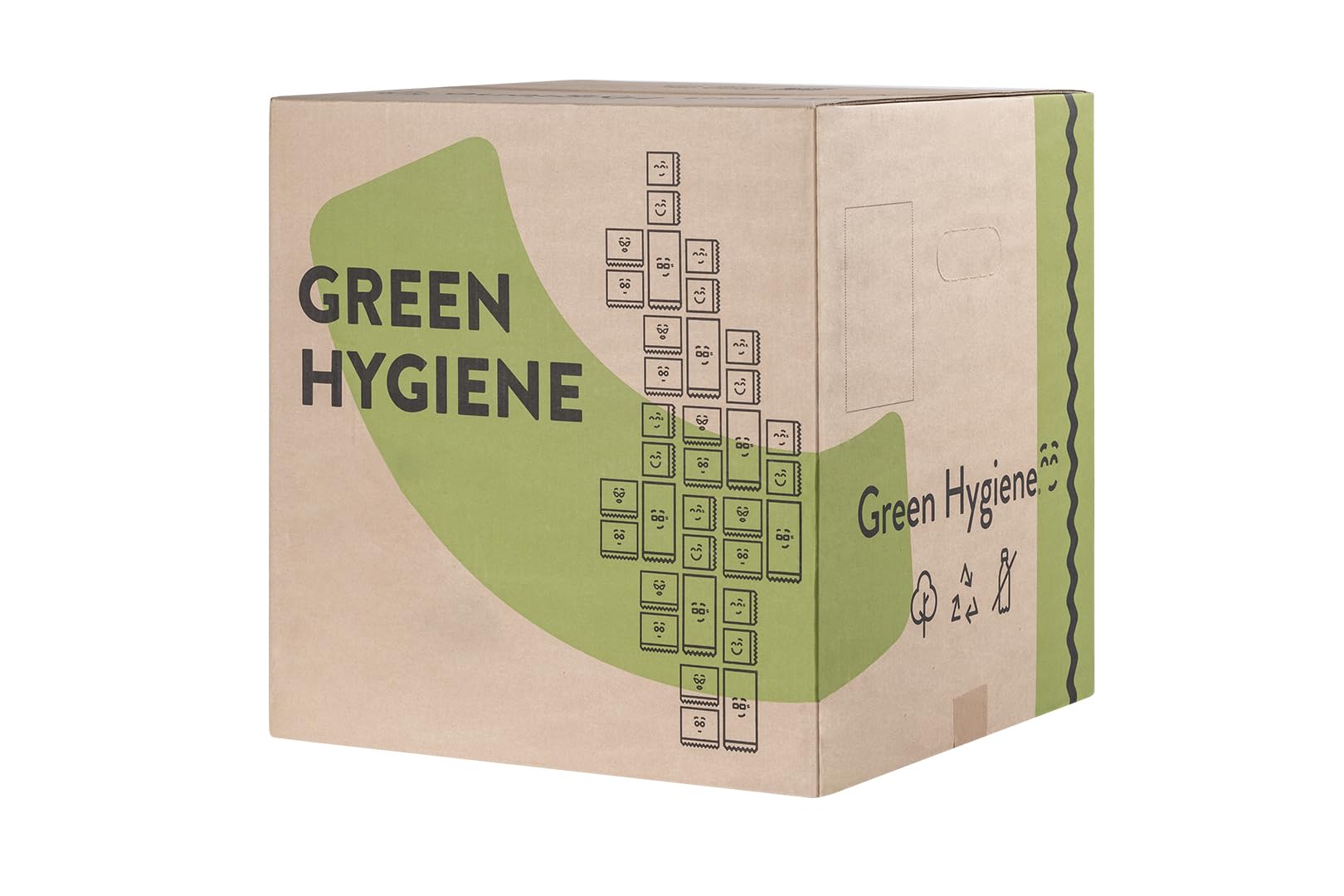 Green Hygiene JUTTA-RENATE - Carta igienica Jumbo (Mini), 180 m, 16 rotoli - 100% CO2-100% senza plastica - 100% riciclata