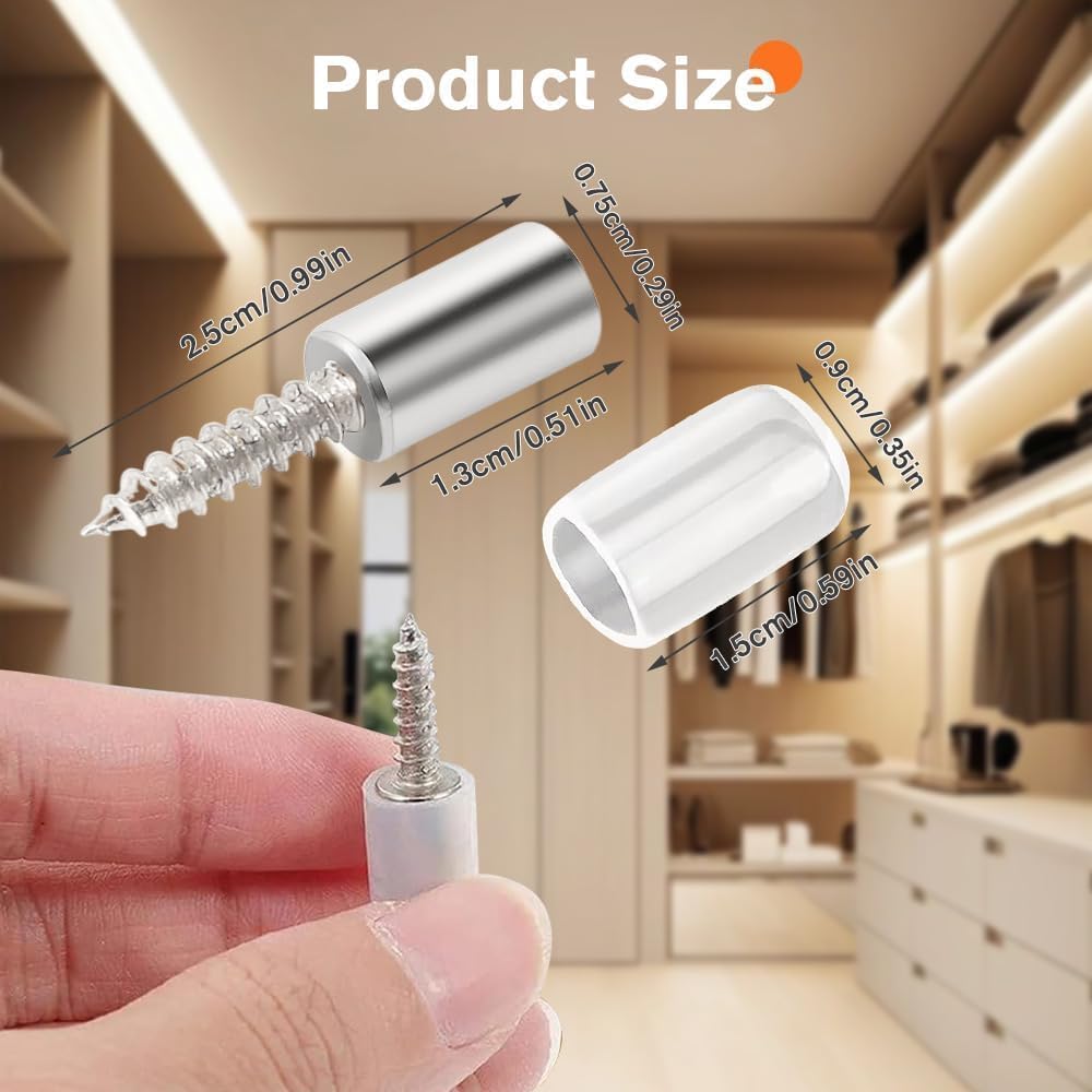 New Shelf Pins with Non-Slip Sleeve, Cabinet Laminate Support, 100 Pcs