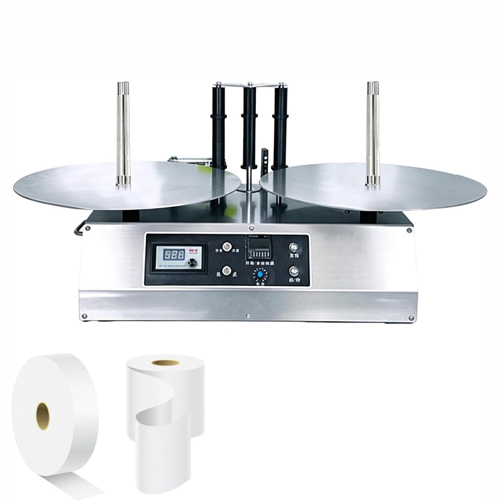 YXZQLOZ Automatic label rewinder with piece and length counting functions (F Series, 300/450mm), suitable for express logistics and supermarket retail sectors. (F450)