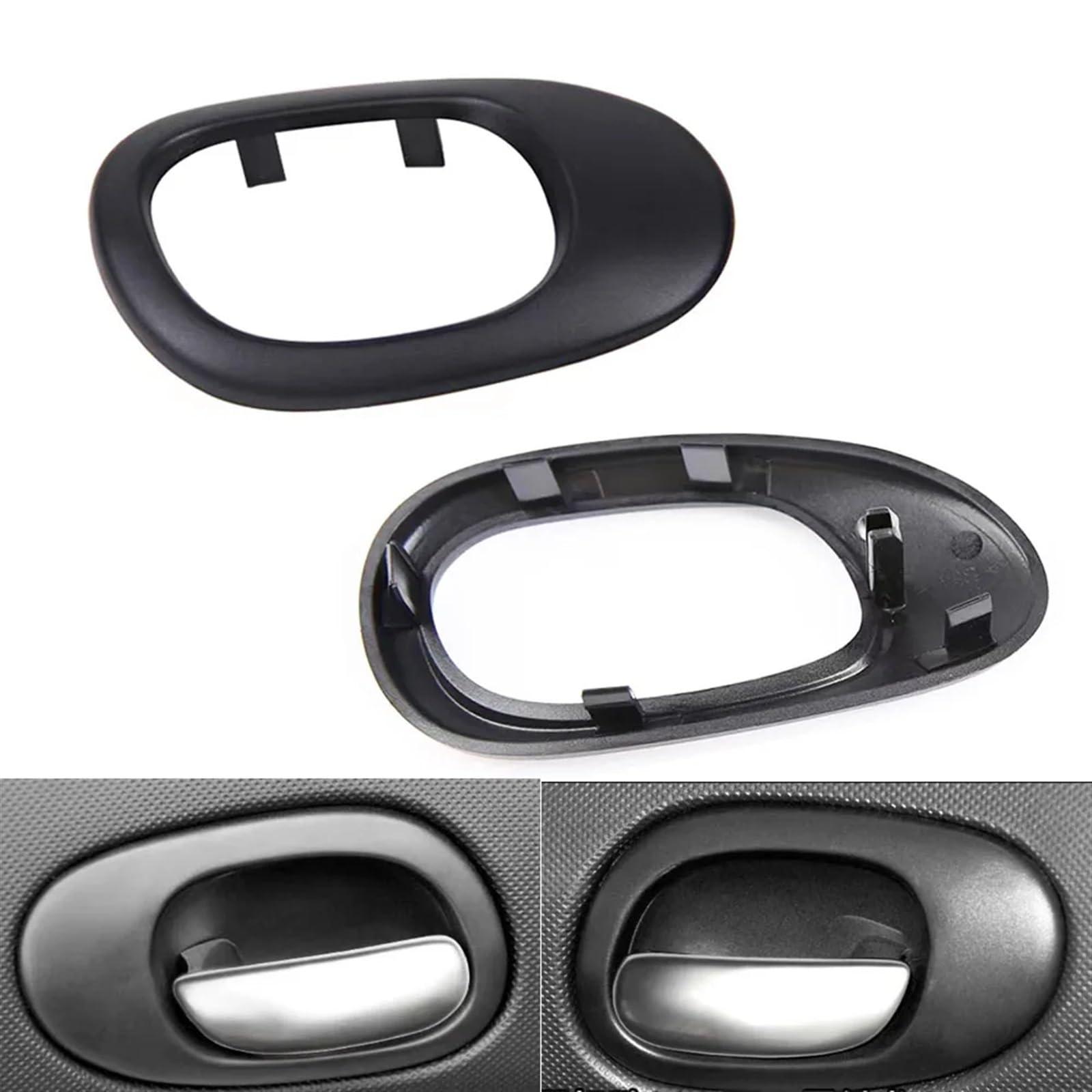 Maniglie Interne CROMATE Per Auto – Adatte Per Peugeot 206, 207, 206cc – Set Sinistra E Destra – Accessorio Interno Di Ricambio - 2