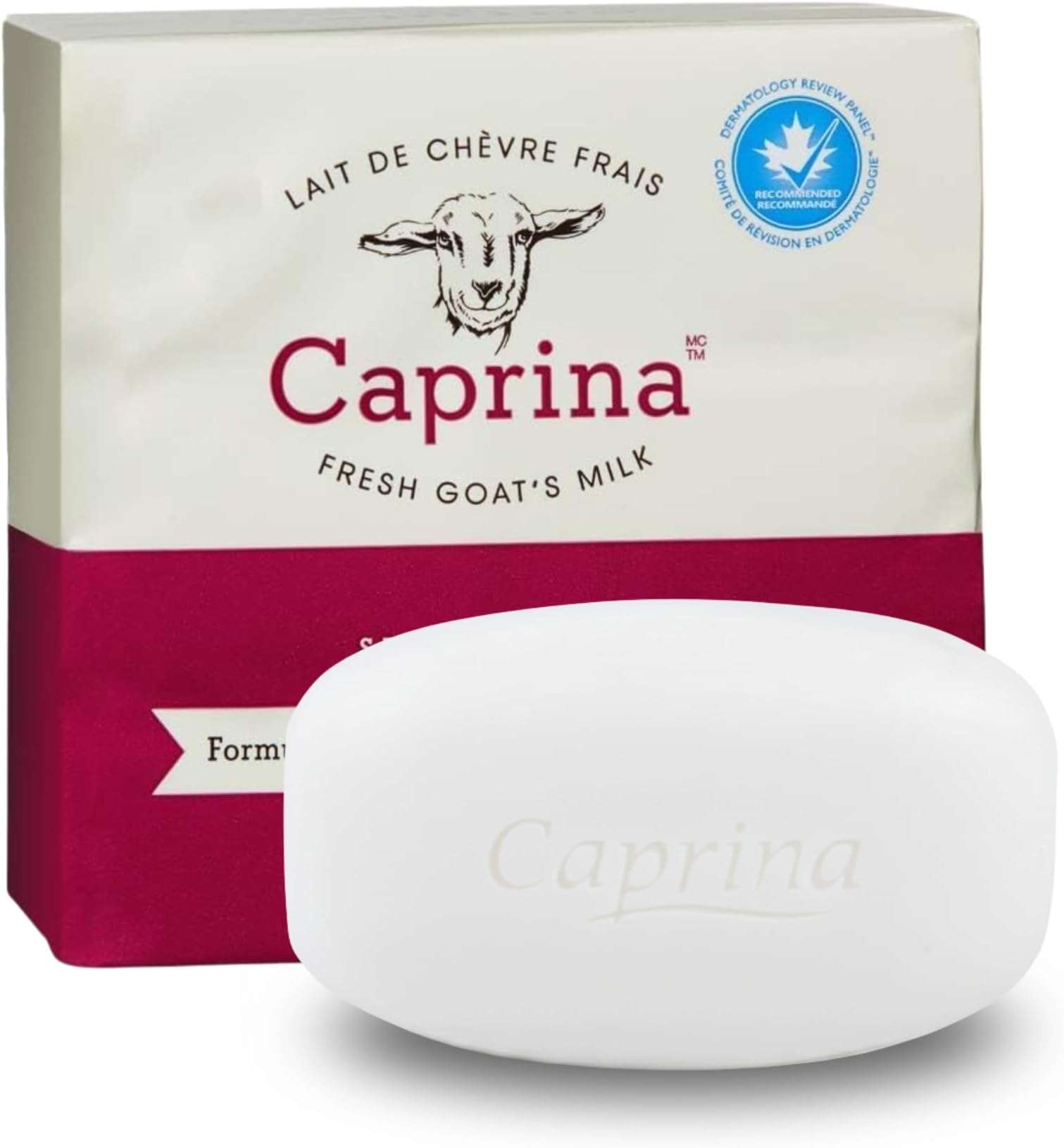Caprina Fresh Goat Milk Soap Bar, ORIGINAL, 3.17 oz Each (3-Pack), Moisturizing & Gentle Cleansing (3-Pack, ORIGINAL)