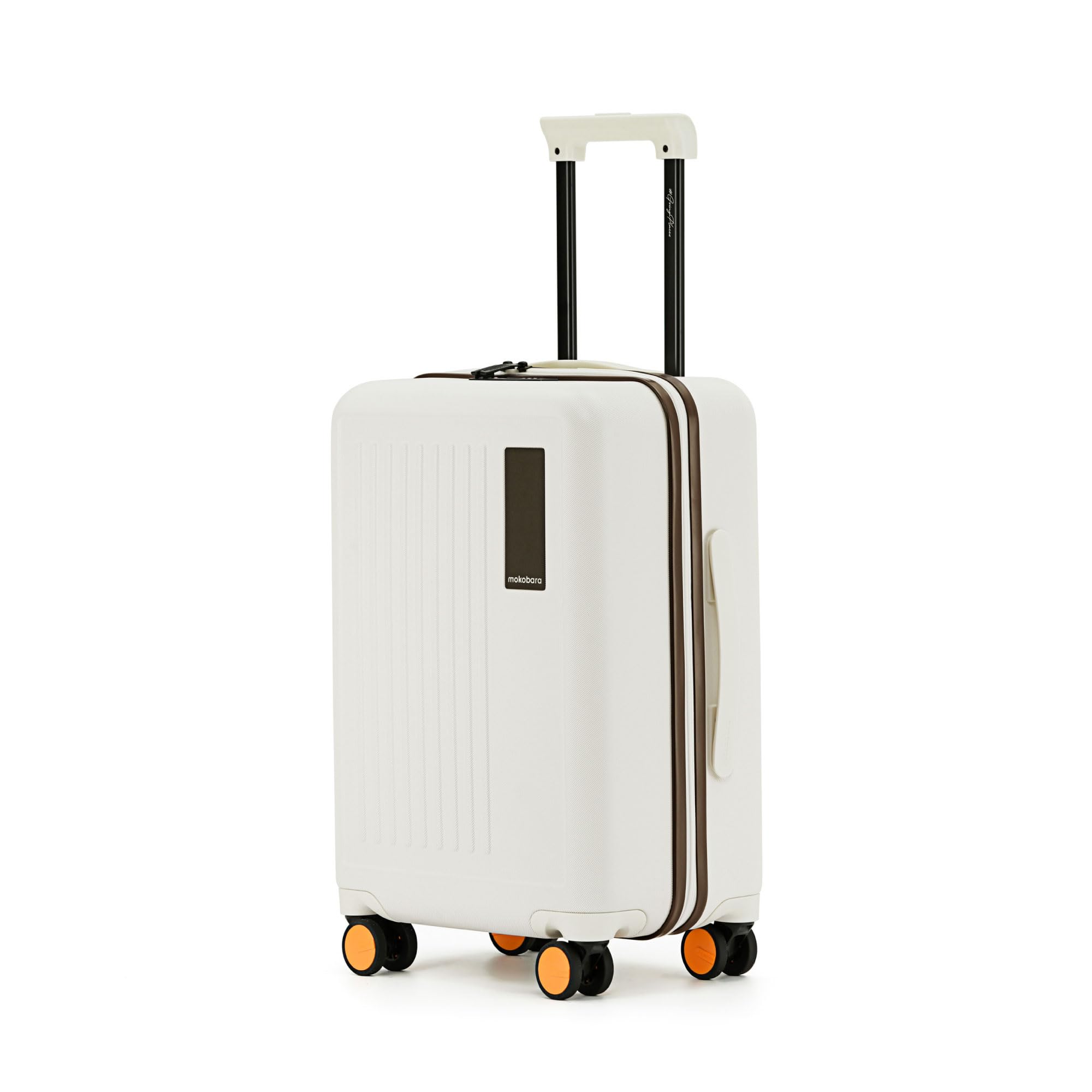 MOKOBARAThe Transit Luggage- Suitcase Polycarbonate (PC) Hard Sided 8 Super Silent Ninja Wheels for Travelling (Still Loading Brownray (Limited Edition) 2.0,Cabin)