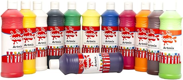 Scola Artmix Readymix Paint, 12 x 600ml, pack of 12