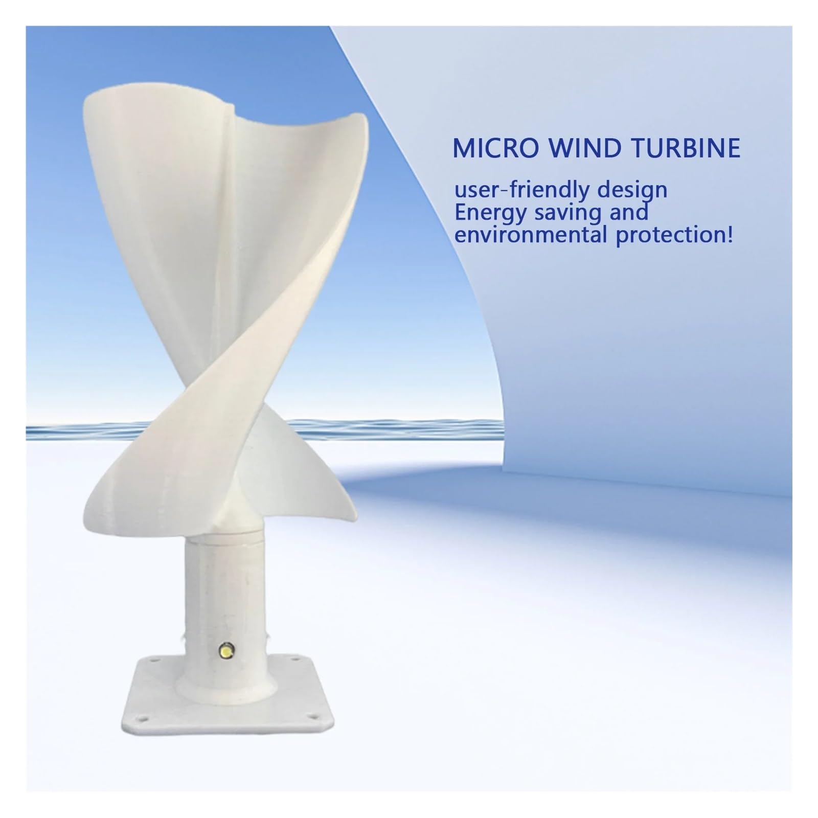 Turbina eolica Modello 20w Micro turbina eolica con generatore Eolico Verticale Leggero a LED for l'educazione energetica Gratuita per l'esperimento sulla Generazione di energia fis