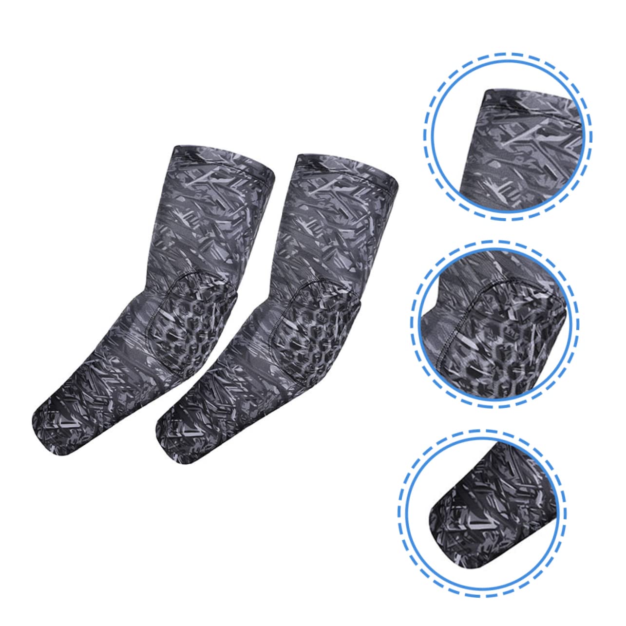 Happyyami 2pcs Crash Pads for Arms Sports Sleeves Elbow Sleeve Relief for Basketball Football