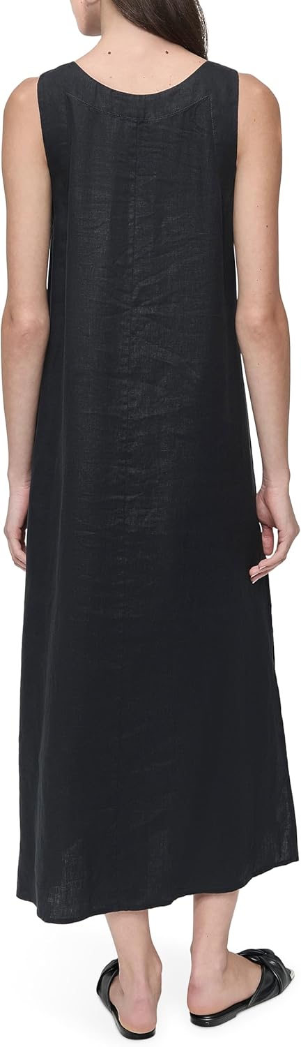 DKNY Womens Lightweight Linen Maxi Dress - Image 4
