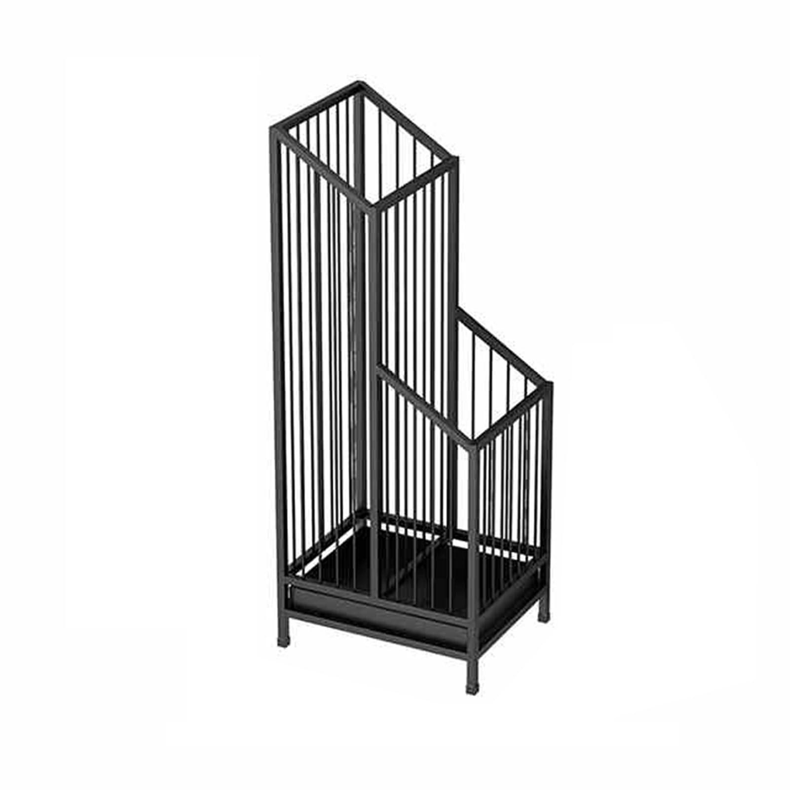 FCXWEVR Freestanding Umbrella Stand with Movable Drip Tray - Stylish Entrancefor Hotels & Offices No Installation Required Compact Black Design (25cm)