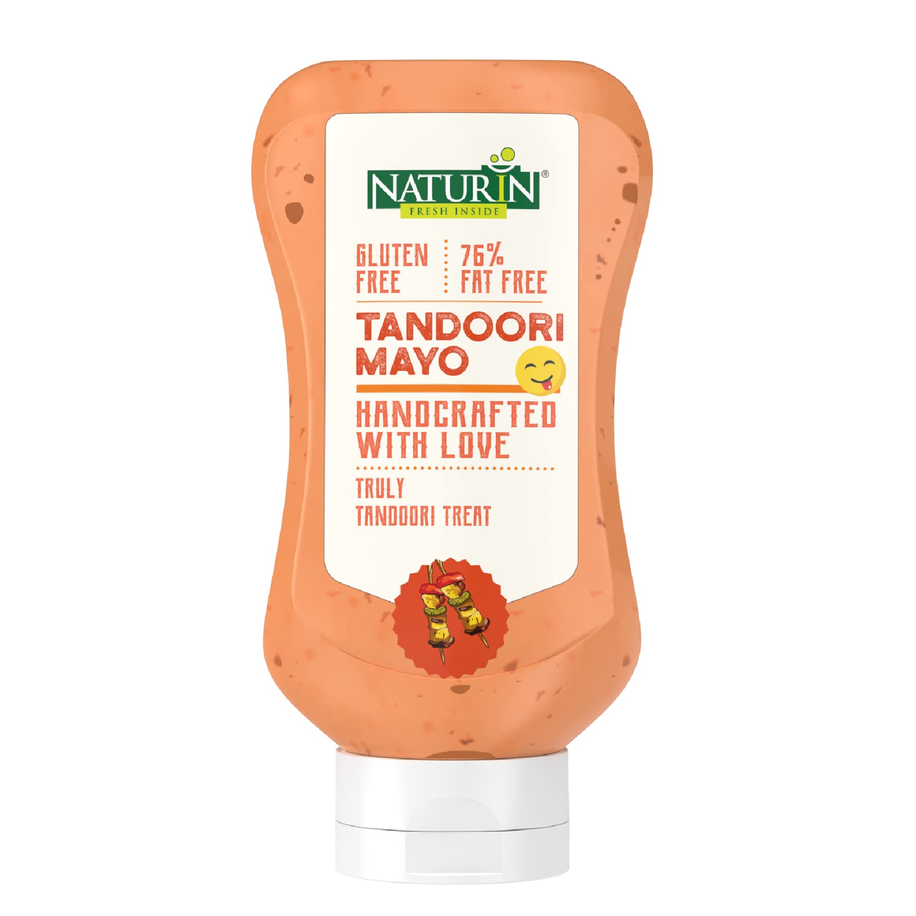 Naturin Tandoori Mayonnaise | Spicy, Creamy & Tasty | 100% Vegetarian & Eggless | Natural & Organic Ingredients | Perfect Dip for Sandwiches, Wraps, Burgers & Snacks (290g)