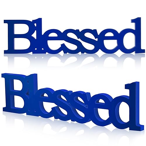 Blulu Blessed Letter Table Sign Blessed Standing Letter Table Sign