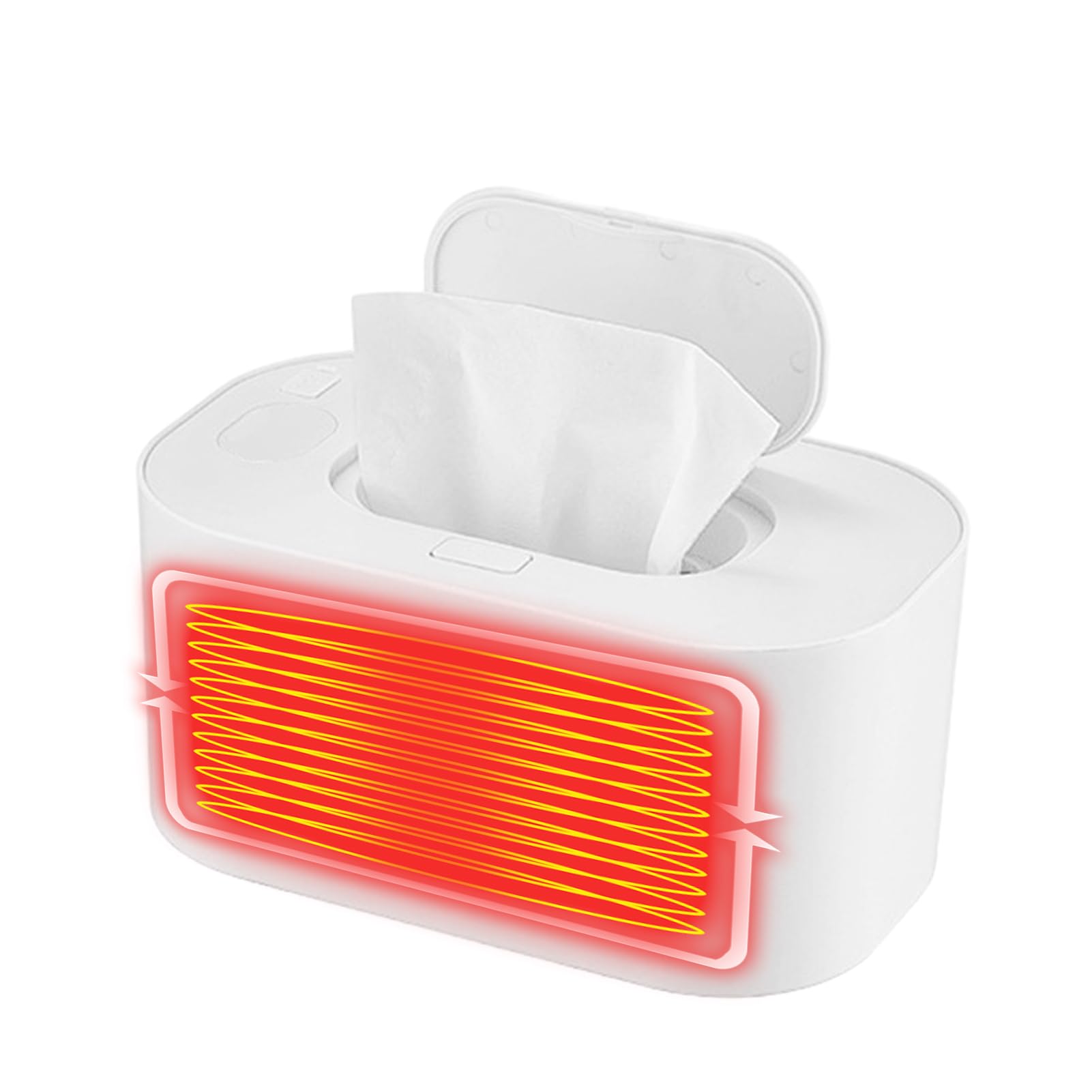 Calentador de toallitas para bebés – Dispensador USB de toallitas húmedas para bebés | Calentador de toallas húmedas USB para bebés para el hogar, la habitación del bebé, los viajes, Blanco