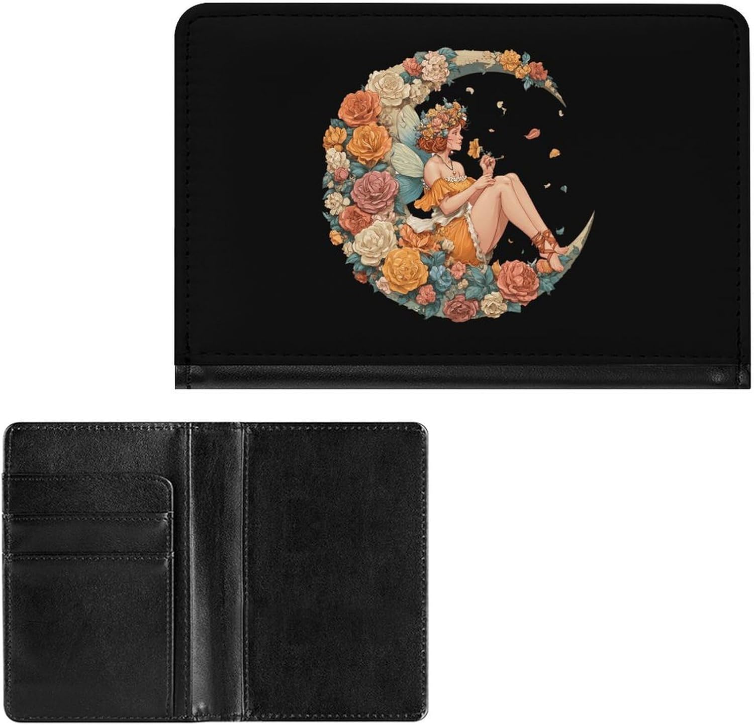Flower Fairy Passport Holder Travel Passport Cover Portable Passports Wallet for Travel Business