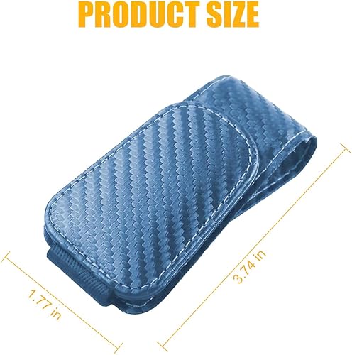 Miniatura 34 de AICEL Soportes para lentes de sol para visera solar de automóvil, soporte de cuero para colgar gafas, soporte magnético para lentes y clip