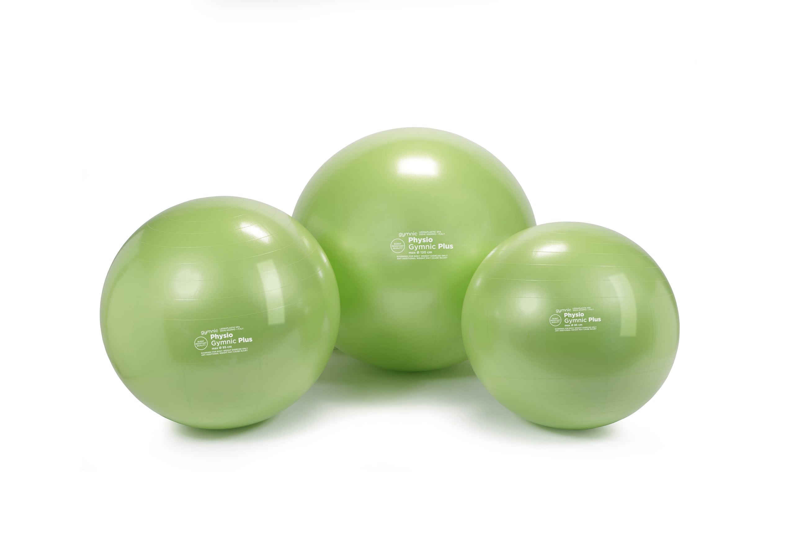 GYMNIC Physio Plus Palla gonfiabile antiscoppio per fisioterapia e riabilitazione, ideale per esercizi di equilibrio, coordinazione e attività di gruppo