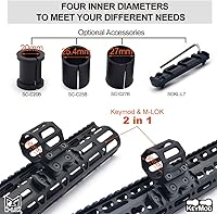 Vista 3 de Smith's Kit 0.787-1.181 in Ring Fit M-Rail Mount System Linterna Clip Holder Mount Mount Negro