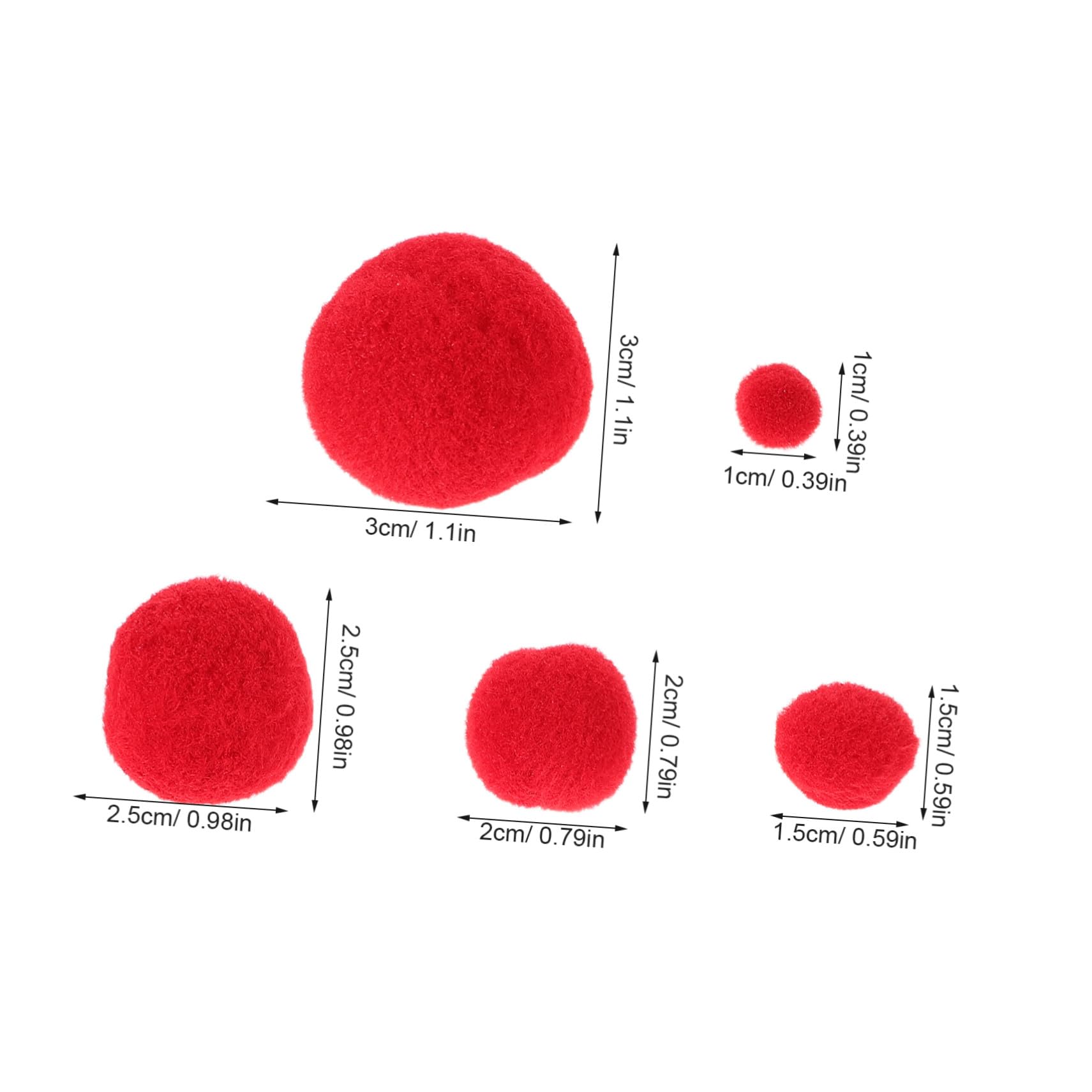 Operitacx 500stücke Pompon-bastelset Mit Dekorative Pompons in Verschiedenen Flauschige Bälle Zum Basteln Für DIY-projekte Partydekorationen Und Schulprojekte