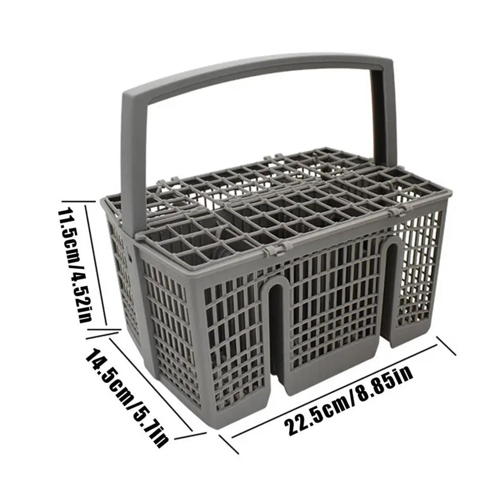 Cesta universal para cubiertos para lavavajillas, organizador rectangular para cocina, diseño que ahorra espacio para un fácil lavado de platos y almacenamiento eficiente