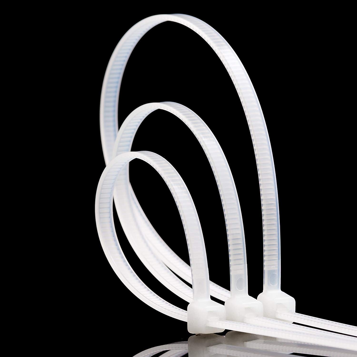 Image secondaire de Collier Rilsan Zip Ties 100mm x 3mm Attaches Câble Résistant aux UV et à la Chaleur Blanche Lot de 1000 Pièces