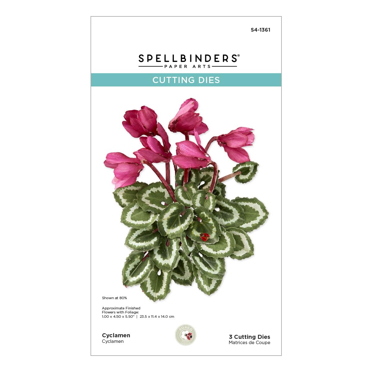 Spellbinders Etched Dies by Susan Tierney-Cockburn-Cyclamen