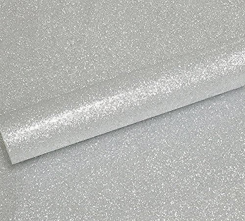 Syntego A4 Glitter Paper Sparkly Soft Touch Non Shed Thick 150gsm / 40lb Paper 10 Sheets (Silver) - Image 2