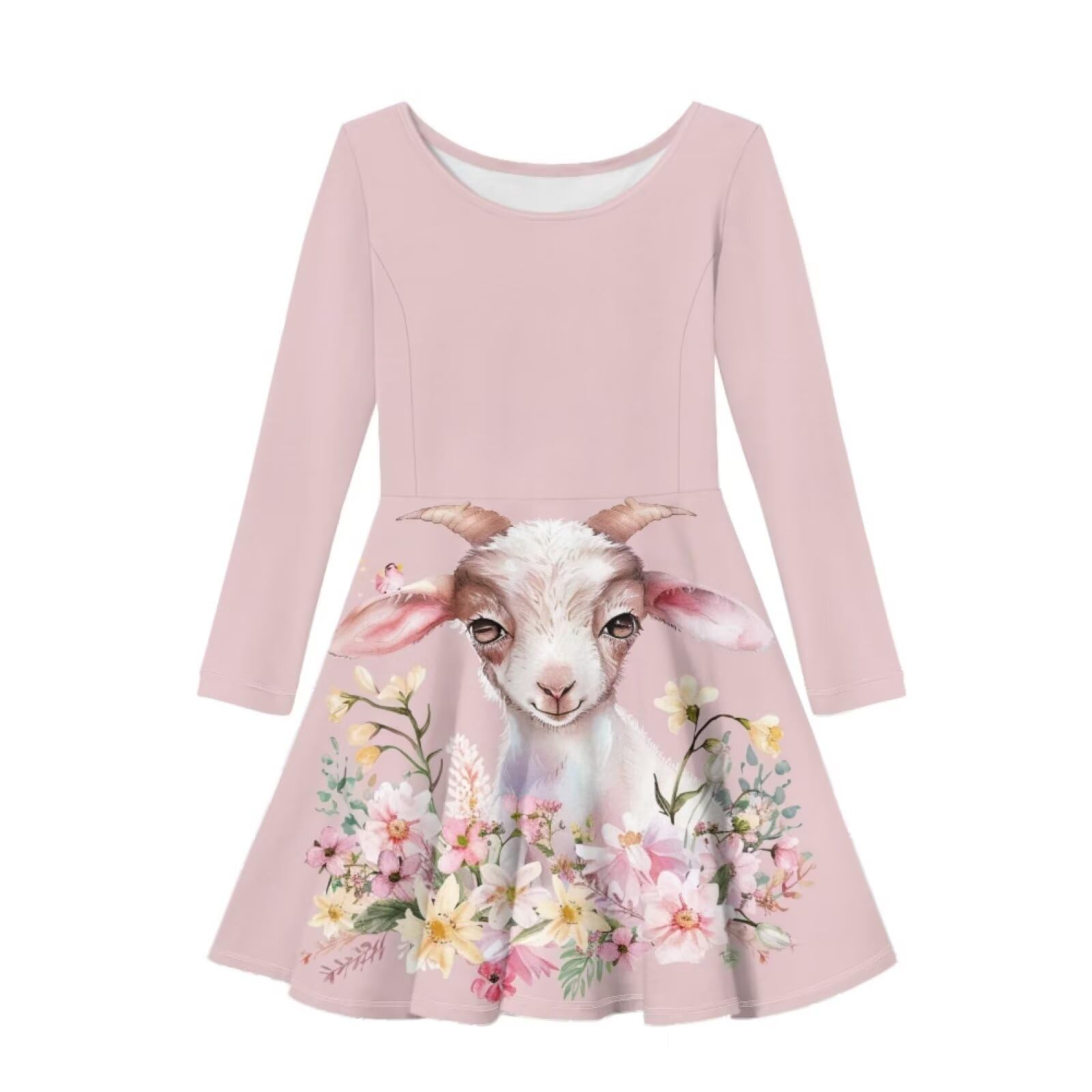 Upetstory Girls' Casual Dresses Kids Playwear Dresses Swing Twirly Skater Dress