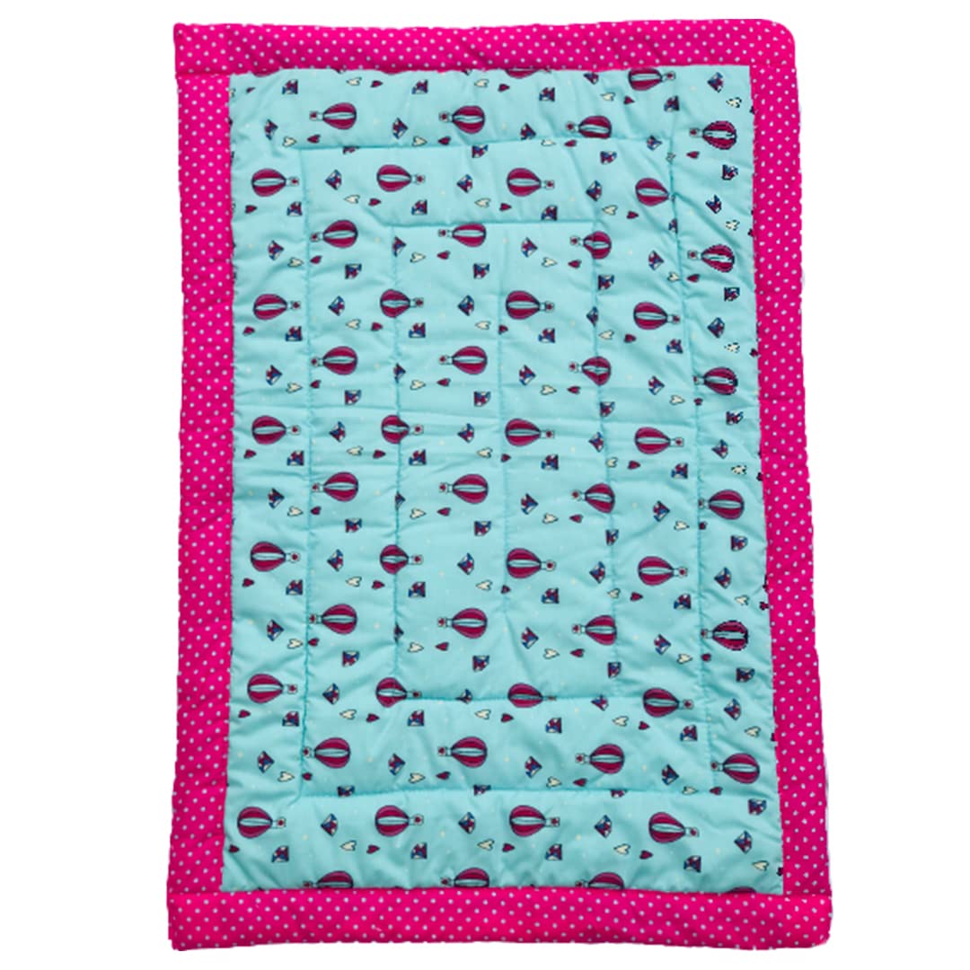 RURIBOSY Bedding Mattress for Cotton,Baby Sleeping Bed Set Godari Baby Cradle Bed |Sleeping Mat |Multi Purpose Cushioned Bed | Made with Pure Cotton | Age(0-1.5yr)=All (Style:-19)