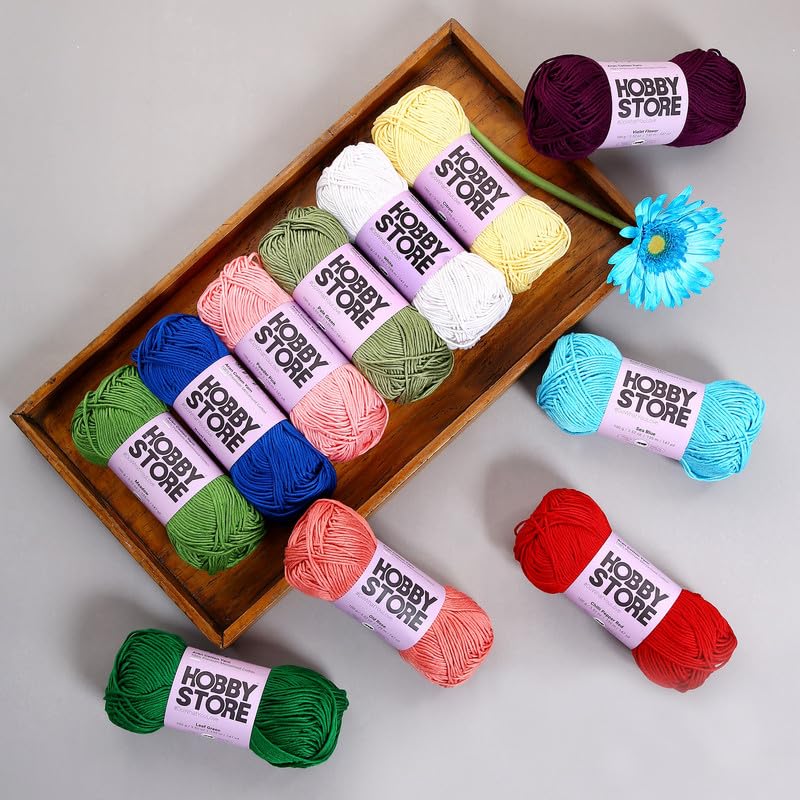 Image of Cotton - Aran Yarn - 100% Mercerised Cotton Aran Yarn for Crochet & Knitting Durable Home Decor (1 ball /100 g) - 408 Chilli Pepper Red | Magic Needles