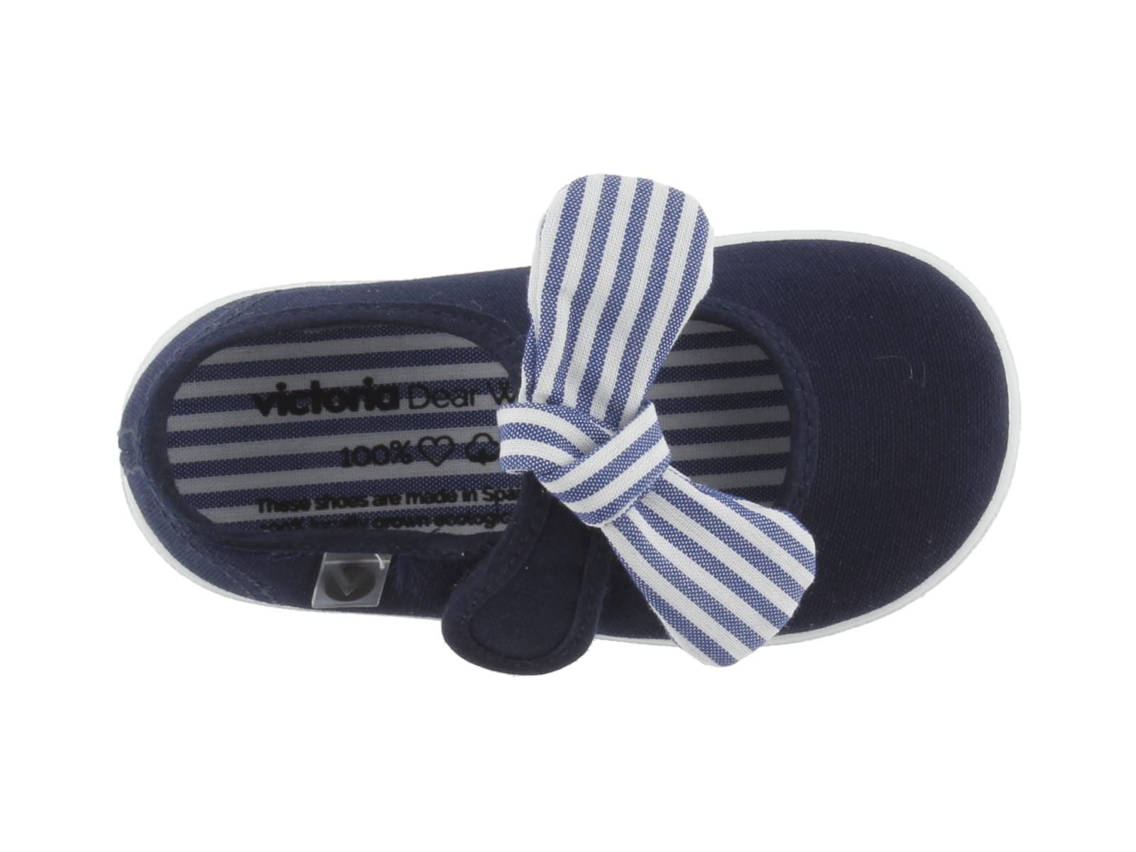 Victoria Ballerines Unisexe Ojalá Toile & Bande Auto-Agrippante & N UD Rayé 105110 pour Enfants