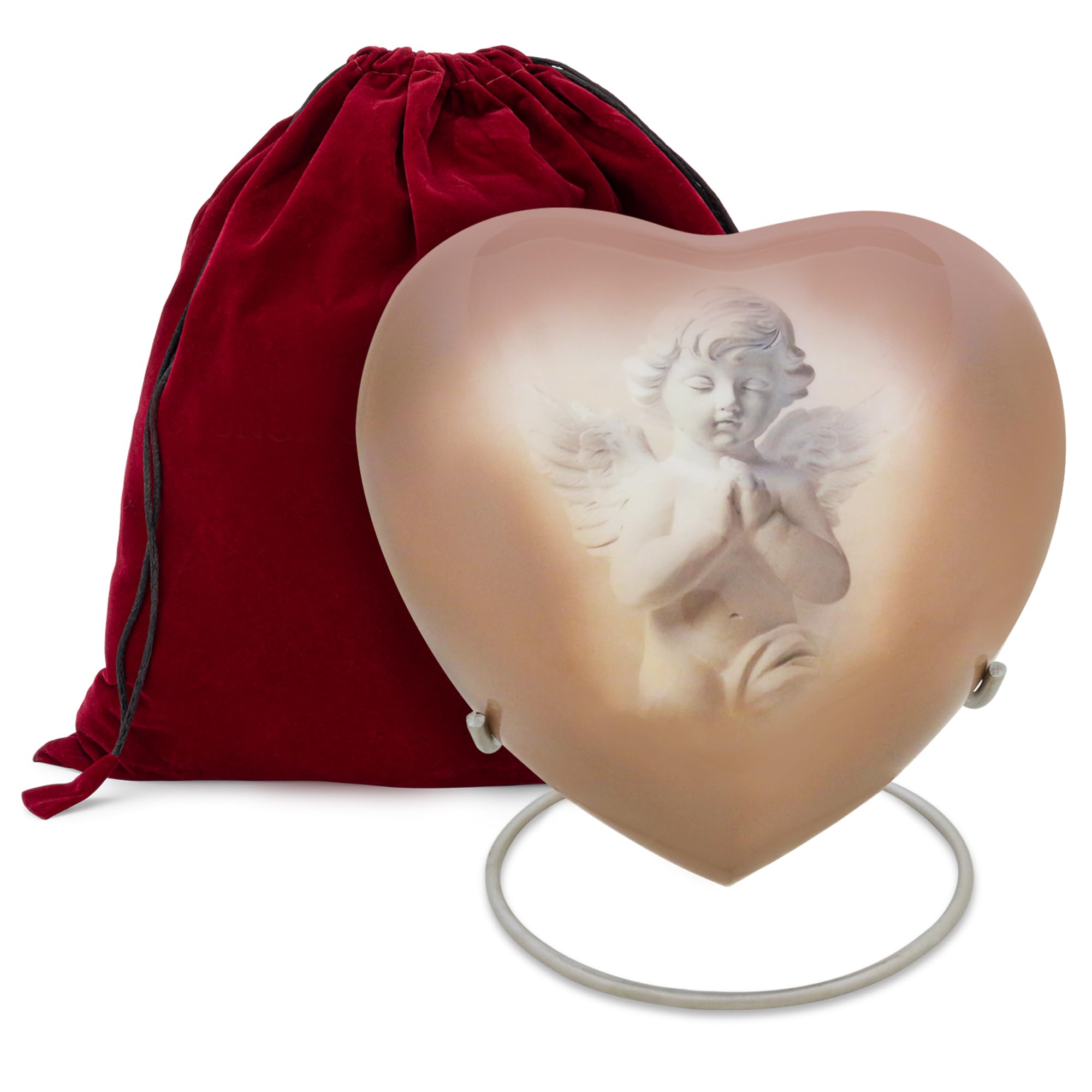 Angel's Blessing Heart Shaped Urn