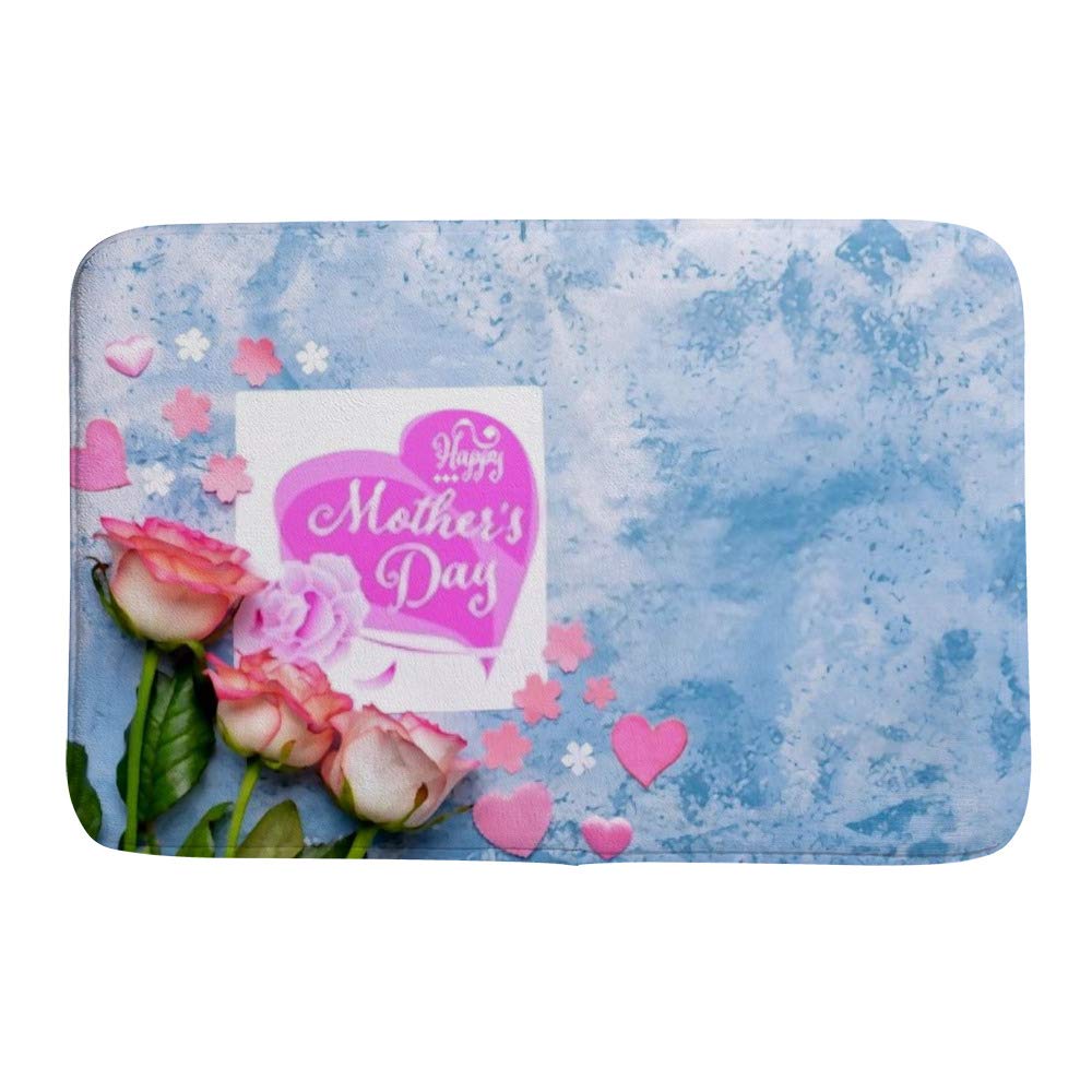 Tapis de bain antidérapant Ruchen fini le sol humide aux motifs roses