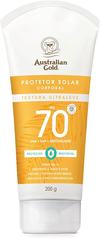 AUSTRALIAN GOLD PROTETOR SOLAR CORPORAL GEL CREME FPS70 200G
