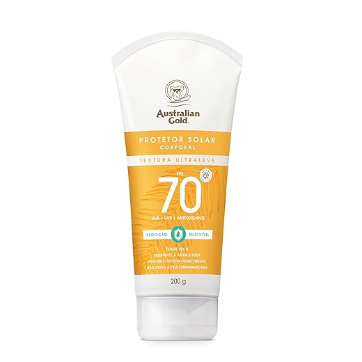AUSTRALIAN GOLD PROTETOR SOLAR CORPORAL GEL CREME FPS70 200G