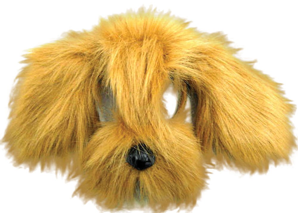 Bristol Novelty EM357 Shaggy Dog Mask with Sound on Headband, Unisex-Child, Brown, One Size